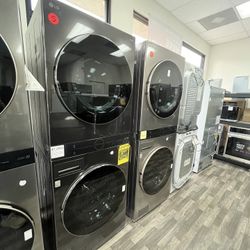 Out Of Box 4.5cu.ft Washer & 7.4cu.ft Gas Dryer Wash-Tower On Sale 