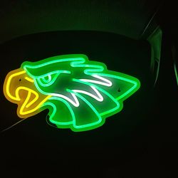 PHILADELPHIA EAGLES LED LIGHT SIGN.  16.5" X 10". 6 FT USB CORD.  NEW.  PICKUP ONLY.