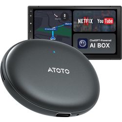 Brand New Unopened    Wireless CarPlay Adapter Android Auto - Smart AI Magic Video Box with Built-in Android Multimedia System, Enjoy Video & Music Ap