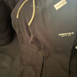 Leather Black Essential Sweats