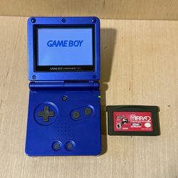 Nintendo Gameboy Advance SP Console Tested Workin Low Light w/1Game-No Char Read