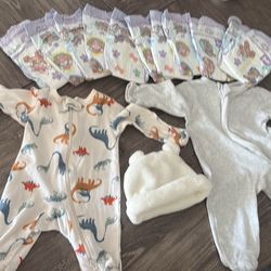 Baby Clothes + pampers