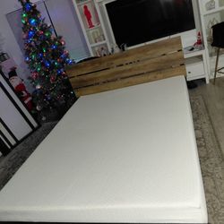 Brown Metal Queen Bed