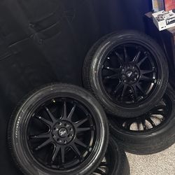 GLOSS BLACK ZMAX 17inch RACING WHEELS