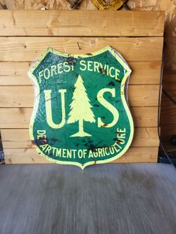 US Forest Service Department of Agriculture Metal Sign 12"×14"