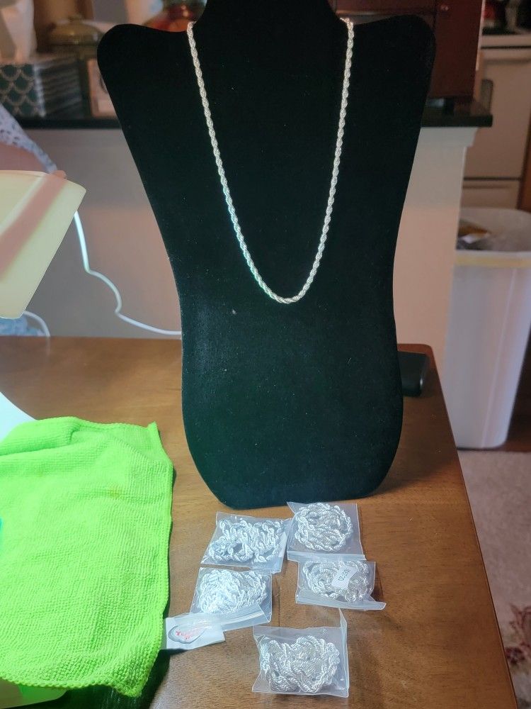 925 Silver Rope/chain 4mm 20"