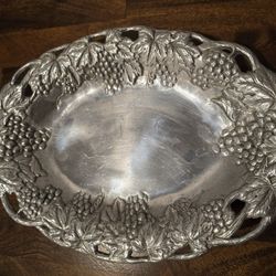 Grape Serving Try Dish Aluminum 