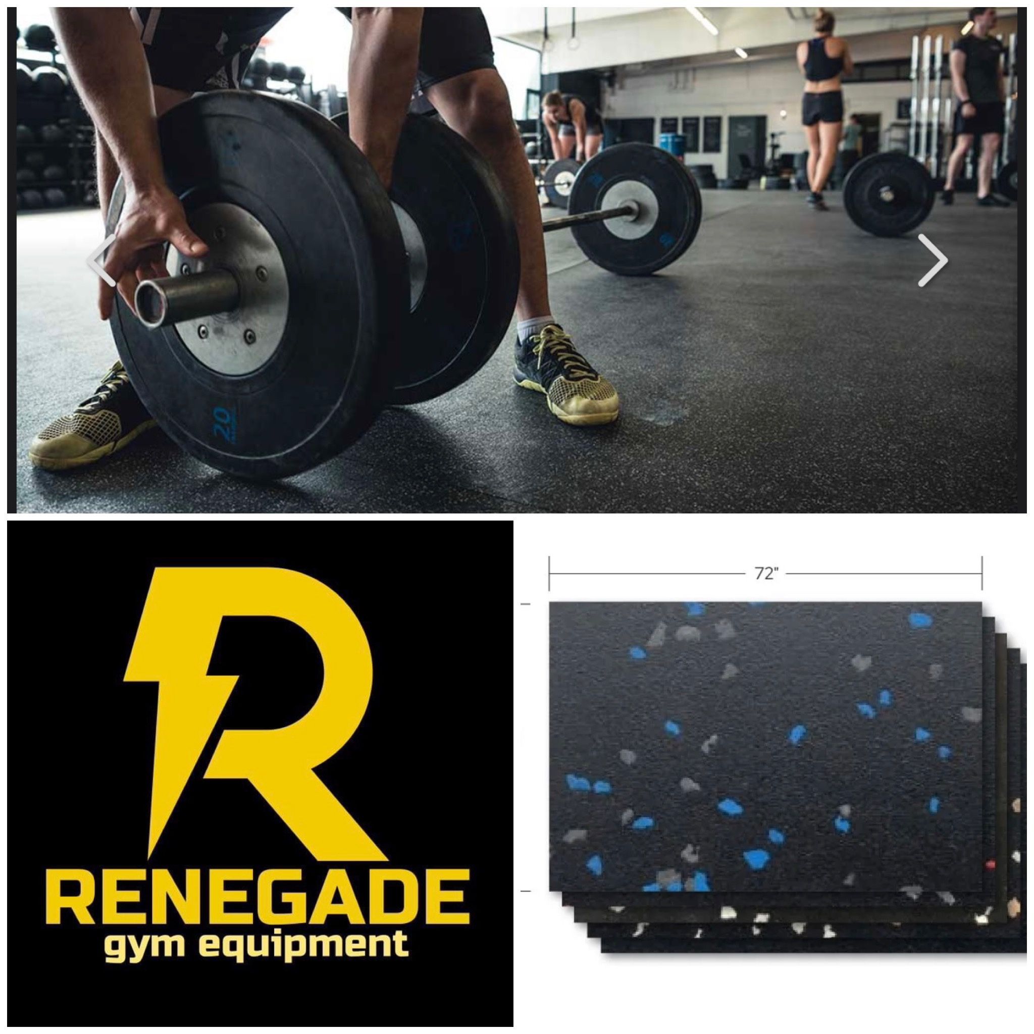 🔥🔥🔥NEW 4’x25’ 8mm GREY FLECK RUBBER GYM FLOORING DELIVERY AVAILABLE🚚