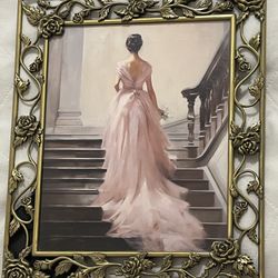 Art Nouveau Rose wall art