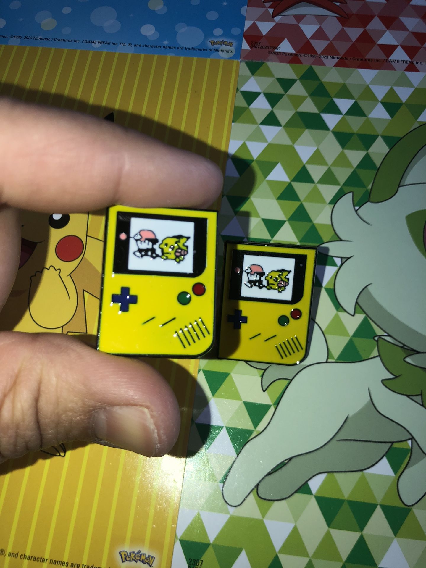 Game Boy Yellow Pikachu And Ash Pins