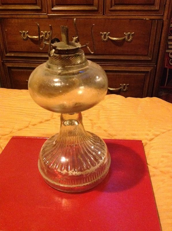 Vintage oil lamp without shade