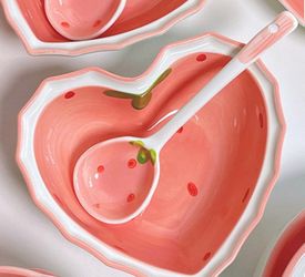 Ceramic bowl and spoon