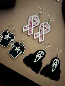 Faux Leather Earrings 