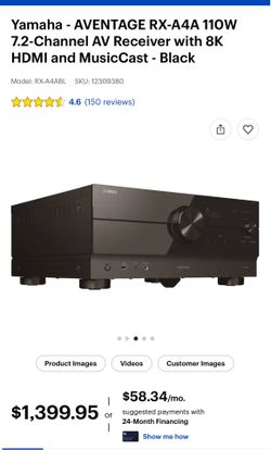 Yamaha Aventage RX-A4A 7.2 receiver