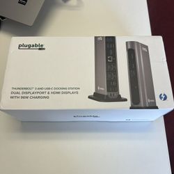 Plugable TBT3-UDZ Thunderbolt 3 & USB‑C Dual‑Monitor Dock – 96 W Charging