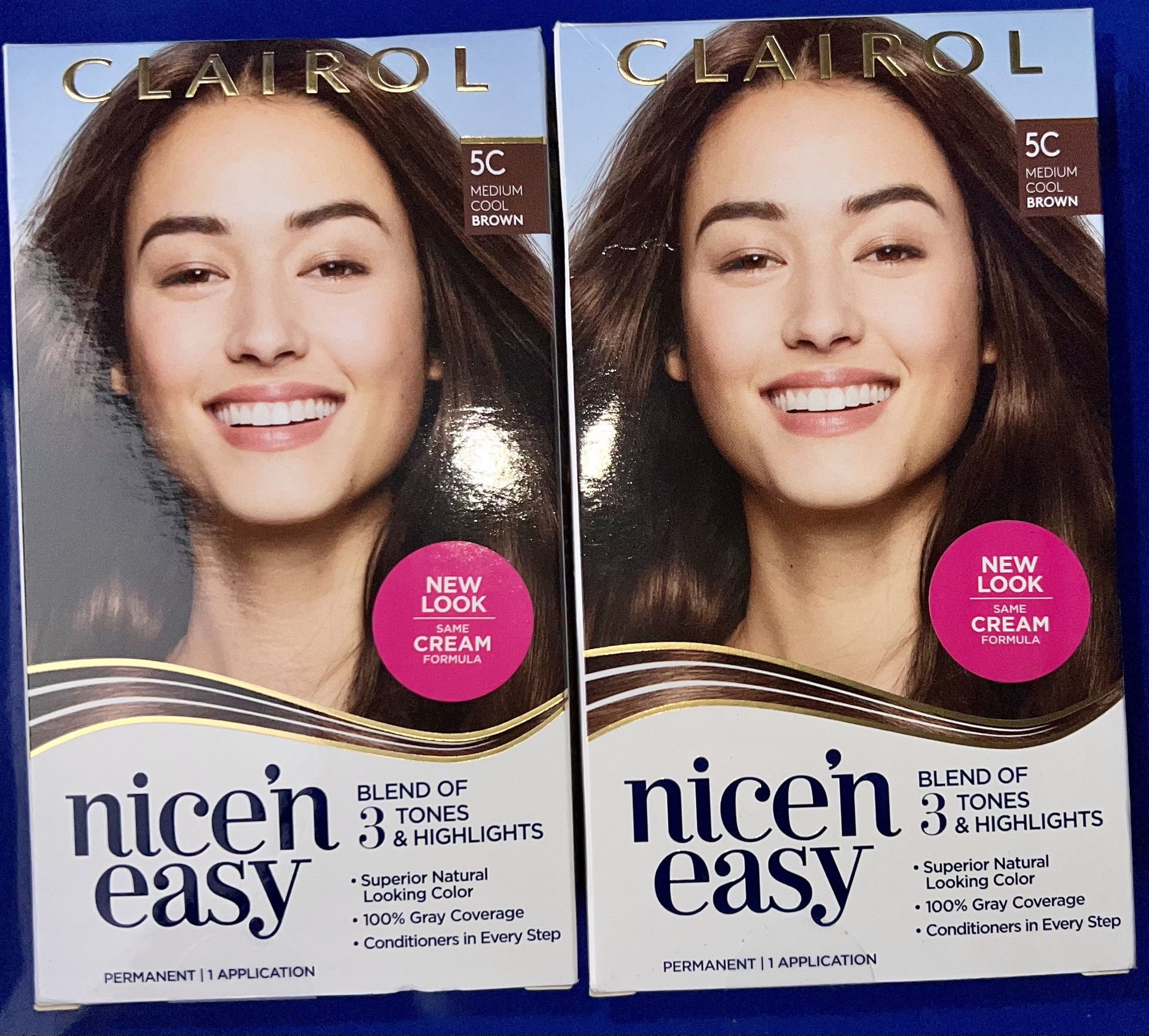 2 Clairol 5C Medium Cool Brown Color Hair Coloring 
