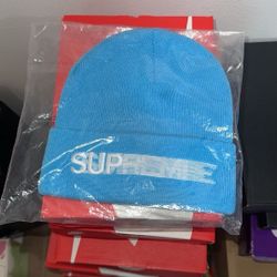 Supreme Motion Logo Beanie (SS23) Bright Blue🧢 