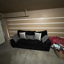 Black Suede Couch (3 Seater)