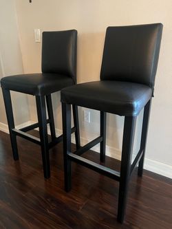Barstool IKEA, Henriksdal 30 inch top grain  leather