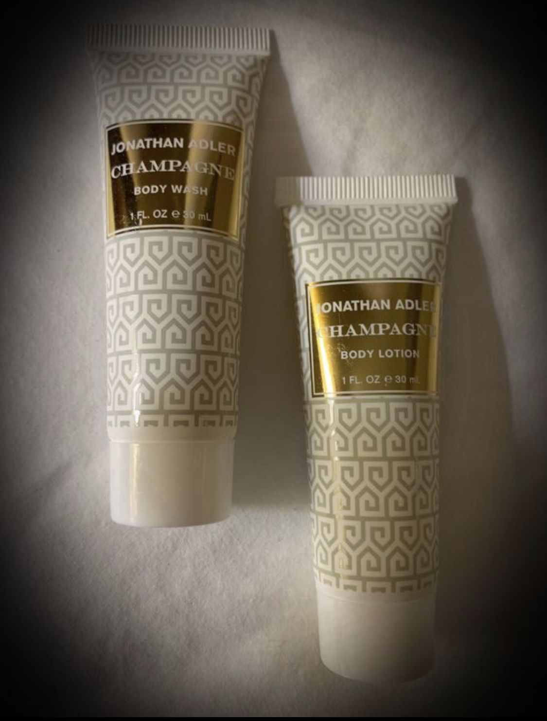 Rare! Jonathan Adler CHAMPAGNE Luxury Travel Sized Set Jonathan Adler