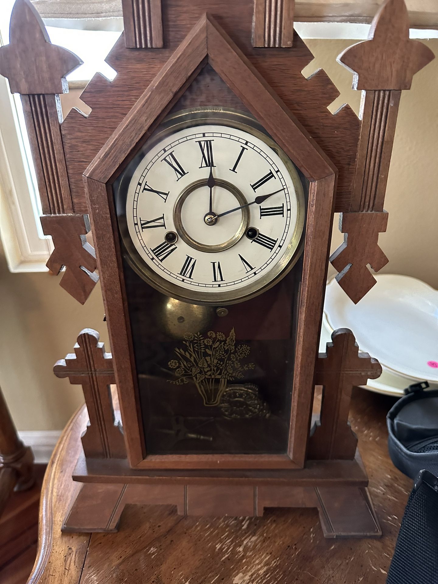 Antique Pendulum Mantle Clock