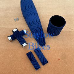 20" Custom Bundle, Royal Blue , Banana Seat, Grips , Sleeve & Cup Holder, Valvet Fabric / Velour, All Sizes & Colors Available,