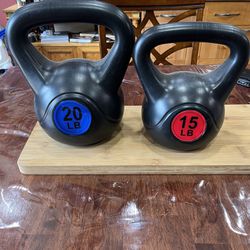 15 and 20 Pound Kettle bells
