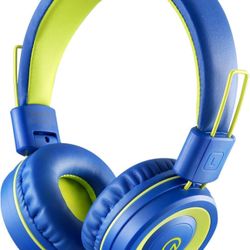 Kids Headphones with Microphone K12 Stereo 5ft Long Cord with 85dB/94dB Volume Limit Wired On-Ear Headset for iPad/Amazon Kindle,Fire/Toddler/Boys/Gir