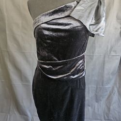 Emerald Sundae Black One Shoulder Bow Detail Dress Sz L Women’s NWT