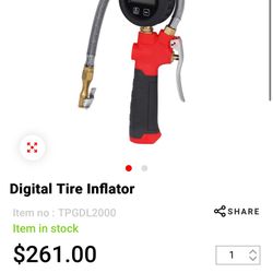Digital Tire Inflator Snap On 200 Or Trade