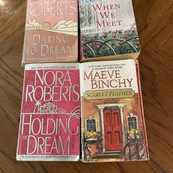 3 Nora Roberts and 1 Maeve Binchy Soft Cover Novels