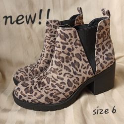 Brand New XAPPEAL Animal Leopard Print Ankle Boots