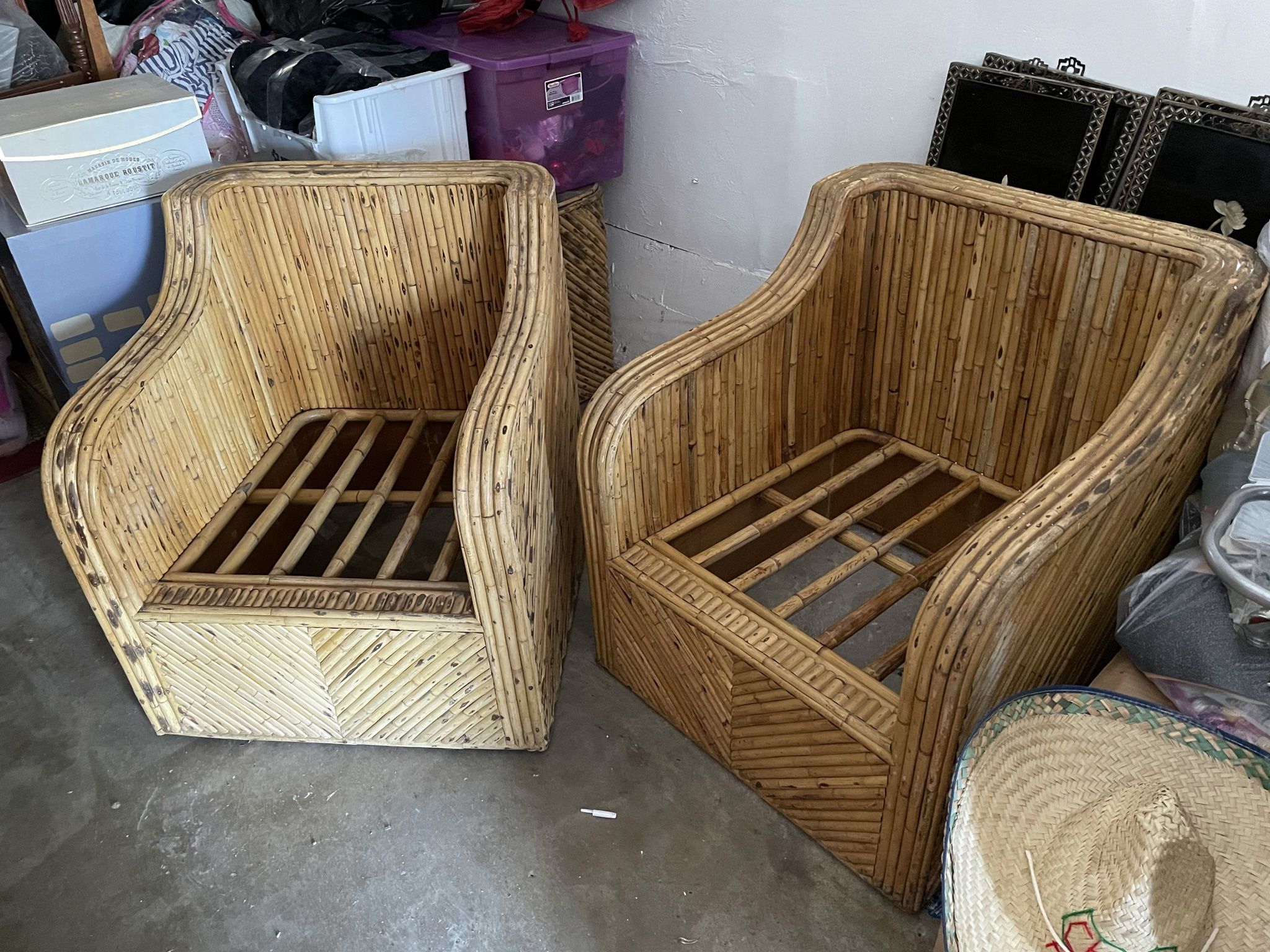 Vintage Rattan Furniture Set 