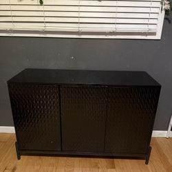 Black 3 Door Cabinet  