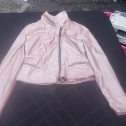 Pink Leather Jacket 