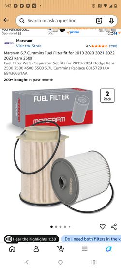 Fuel Filter Water Separator Set fits for 2019-2024