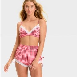 Red Plad Womens Pjs