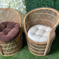 Barrel Wicker Chairs