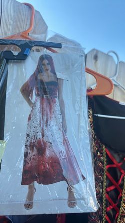 Halloween costume bloody prom dress adult large /extra large $30 firm