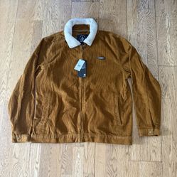Volcom Men’s Rust/Brown Corduroy Jacket Size Large