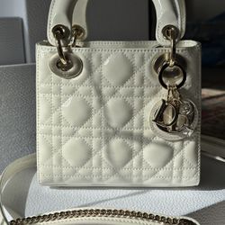 White Mini Lady Dior Bag