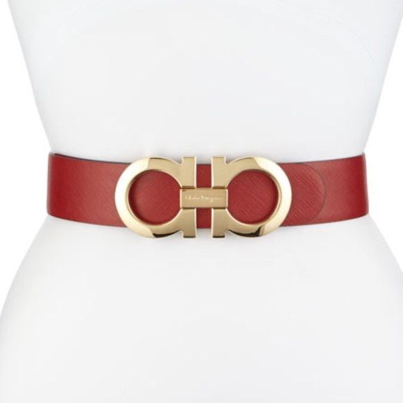 Ferragamo Reversible Belt Black/ Red