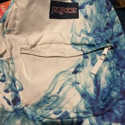 Jan Sport, Backpack, Blue, And White