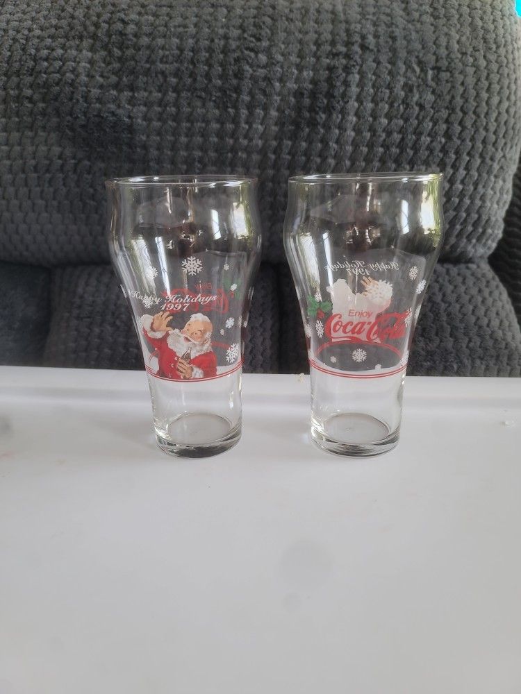 Vintage set of Coca Cola glasses