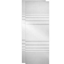 Delta 23.53 in. W x 67.75 in. H Sliding Frameless Shower Door Glass Panel in Frosted Glass