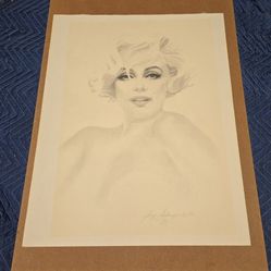 Marilyn Monroe signed Lithograph by Gary Saderup 