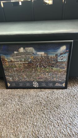 San Diego padres framed puzzle