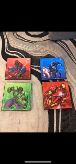 Marvel Avengers Wall Art Panels Set of 4