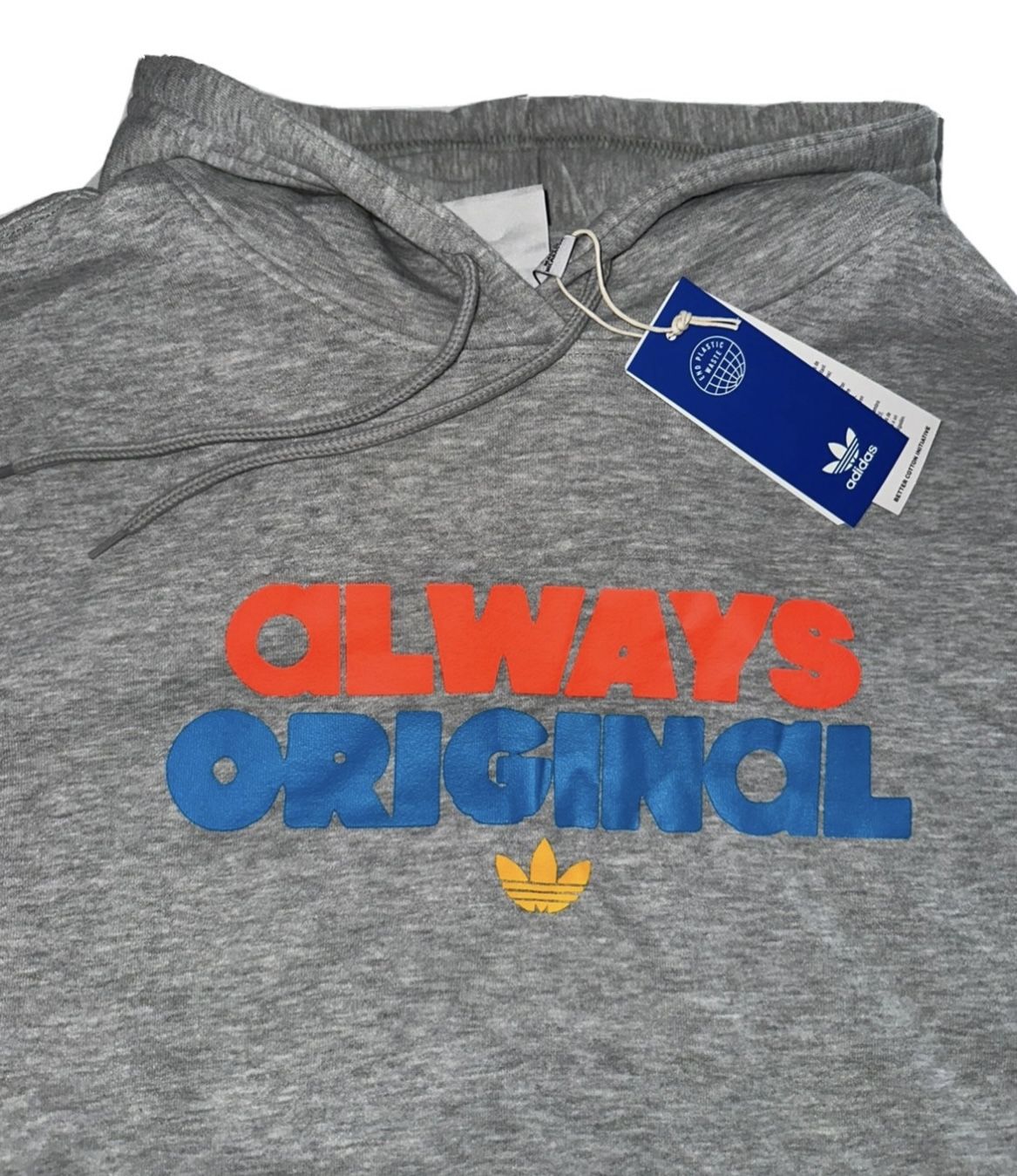 Adidas Always OG Hoodie Sweatshirt Mens Large Gray New HD5264 $70 MSRP