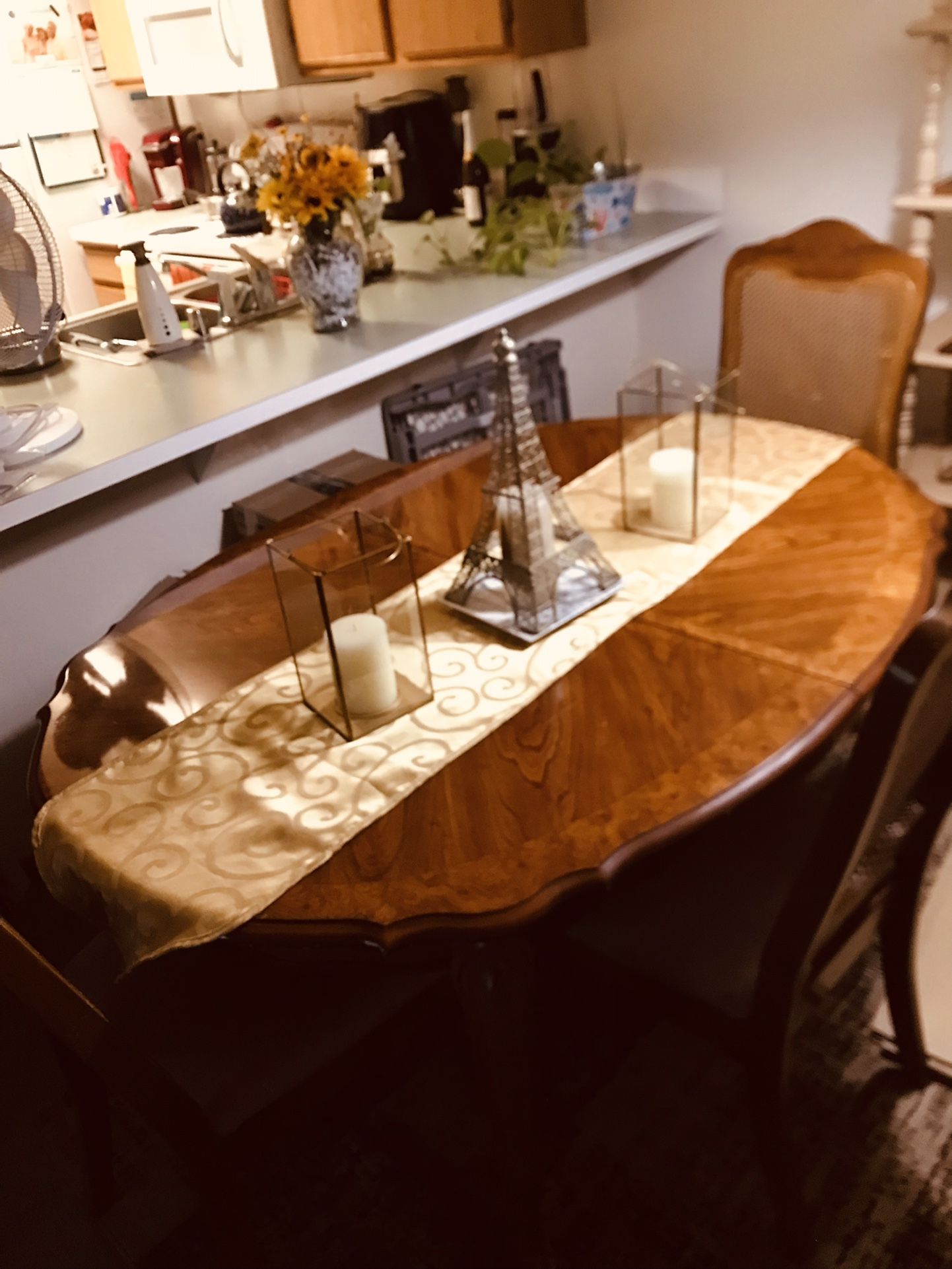 Wood Dining Table Set, Expandible